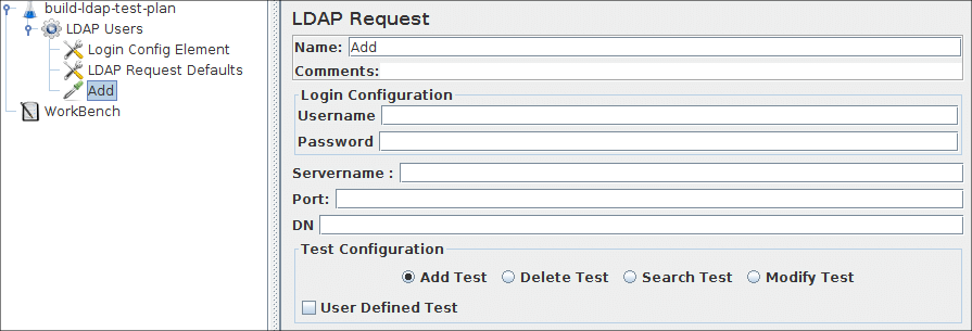 
                  Figura 8a.4.1 Solicitação LDAP para teste de adição embutido