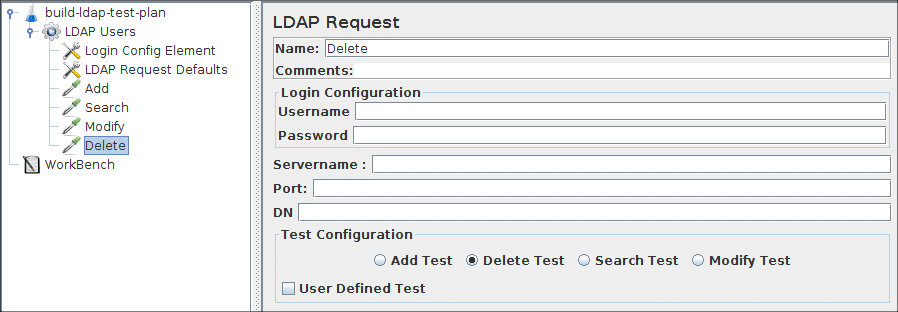 
                  Figura 8a.4.4 Solicitação LDAP para teste de exclusão embutido