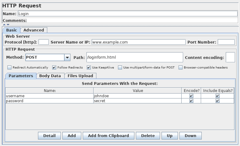 
Figura 4.8.  Exemplo de solicitação de login HTTP