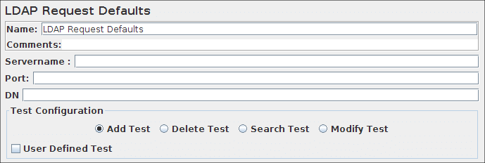 Captura de tela do painel de controle de padrões de solicitação LDAP