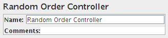 Captura de tela do painel de controle do controlador de ordem aleatória