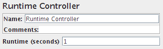 Captura de tela do painel de controle do controlador de tempo de execução