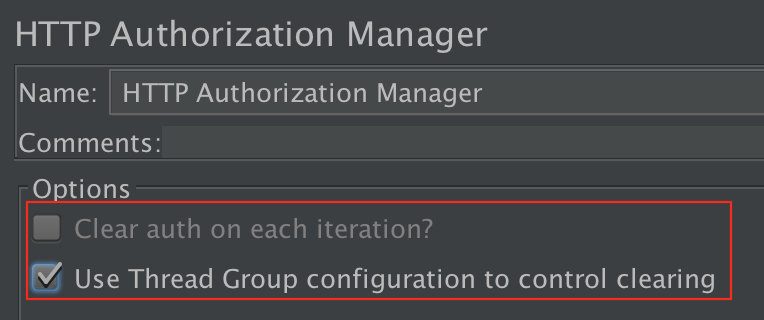 
Figura 4.12.  Use o grupo de threads para controlar o Authorization Manager