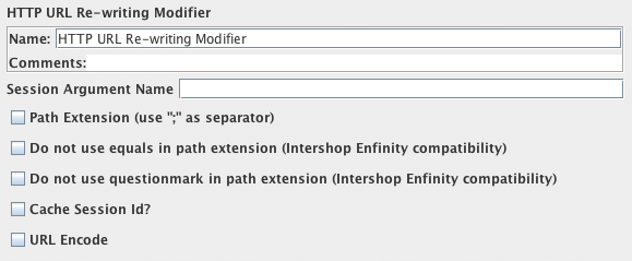 Captura de tela para o painel de controle do modificador de regravação de URL HTTP